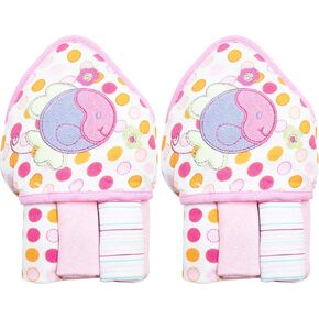 مجموعة منشفة حمام ومناشف بغطاء للرأس من سباسيلك لحديثي الولادة، منشفة أطفال تيري ناعمة و3 مناشف أطفال، أساسيات الطفل، مثالية، مقاس واحد، فراشة وردية in Kuwait