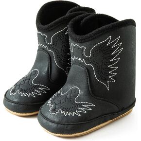 Jastore Baby Cowboy Boots Western Boots Toddler Cowboy Bootie Soft Sole Non-Slip Crib Shoes for Infant Boys Girls in Saudi Arabia