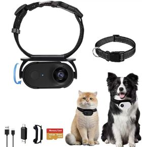 طوق كاميرا Cat Catcampro™ POV تسجيل فيديو بدقة 4 ساعات بدقة 1080 بكسل عالي الدقة مناسب للحيوانات الأليفة * 1M+ متابعو وسائل التواصل الاجتماعي * كاميرا داخلية/خارجية لا حاجة إلى WiFi (أبيض مع بطاقة SD) in Kuwait