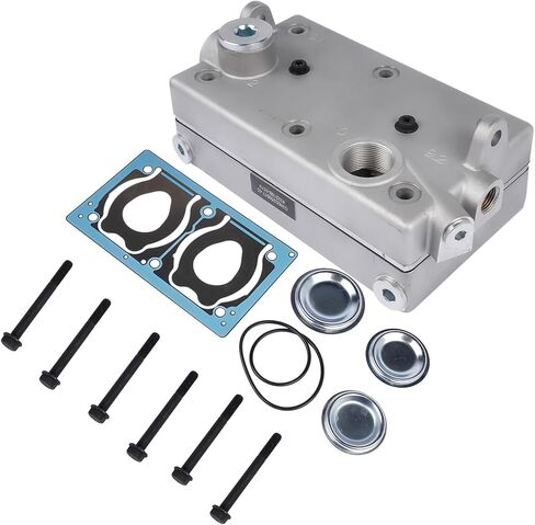 1732080 Air Brake Compressor Cylinder Head Kit Replacement for Paccar CF75 New Model / MX13 / MX11, Replace# 9125189222 1696200 1805490 GELUOXI in Saudi Arabia