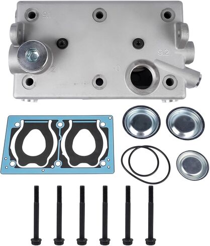 1732080 Air Brake Compressor Cylinder Head Kit Replacement for Paccar CF75 New Model / MX13 / MX11, Replace# 9125189222 1696200 1805490 GELUOXI in Saudi Arabia