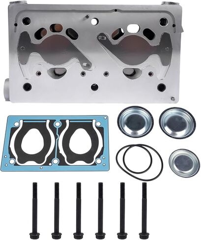 1732080 Air Brake Compressor Cylinder Head Kit Replacement for Paccar CF75 New Model / MX13 / MX11, Replace# 9125189222 1696200 1805490 GELUOXI in Saudi Arabia
