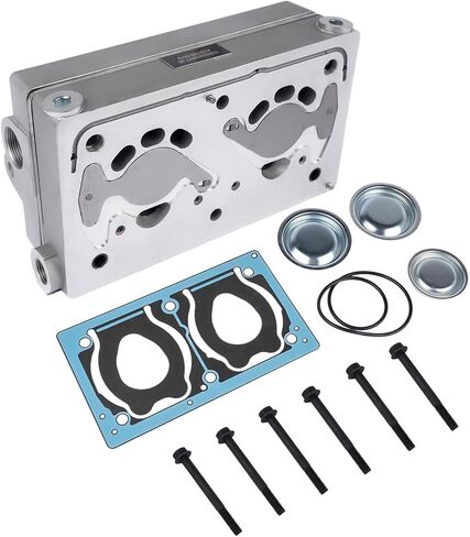 1732080 Air Brake Compressor Cylinder Head Kit Replacement for Paccar CF75 New Model / MX13 / MX11, Replace# 9125189222 1696200 1805490 GELUOXI in Saudi Arabia