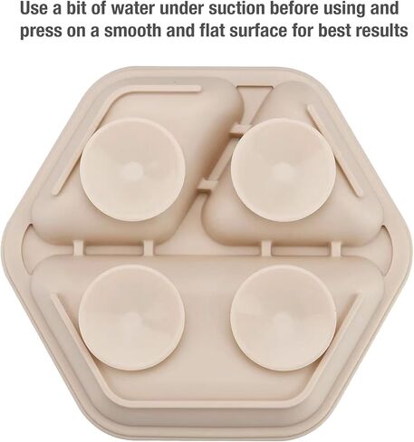 PandaEar 3 Pack Toddler Plates, Hexagon Divided Suction Plates for Baby, 100% Food Grade Silicone Baby Plates, Non-Slip, Baby Led Weaning Supplies, Microwave & Dishwasher Safe in Saudi Arabia