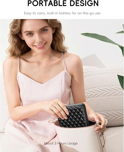 Portable Nail Dust Collector Deluxe Kit, Rechargeable Cordless Nail Quiet Vacuum Fan Cleaner with Mirror & Reusable Filters, Rich Nail Tech Tools, Compact Travel Size, Best Gifts for Women Teen Girls in Saudi Arabia