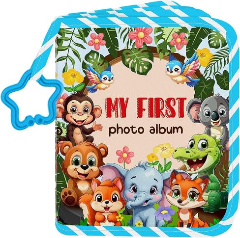 Baby Photo Album, My First Family Soft Photo Album For Baby, Woodland Animals Babies Cloth Photo Book Memory Keepsake Shower, First Year Babies Gift Pictures Holds for Newborn Toddler Kids 5.5x7inches in Kuwait