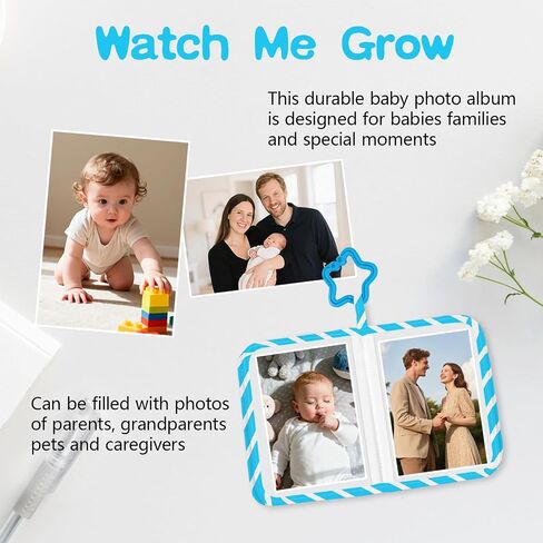 Baby Photo Album, My First Family Soft Photo Album For Baby, Woodland Animals Babies Cloth Photo Book Memory Keepsake Shower, First Year Babies Gift Pictures Holds for Newborn Toddler Kids 5.5x7inches in Kuwait