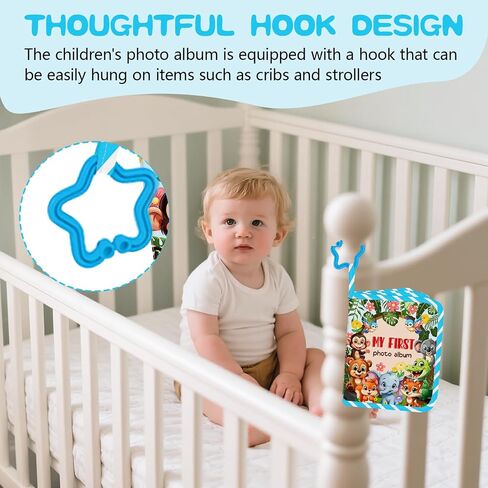 Baby Photo Album, My First Family Soft Photo Album For Baby, Woodland Animals Babies Cloth Photo Book Memory Keepsake Shower, First Year Babies Gift Pictures Holds for Newborn Toddler Kids 5.5x7inches in Kuwait