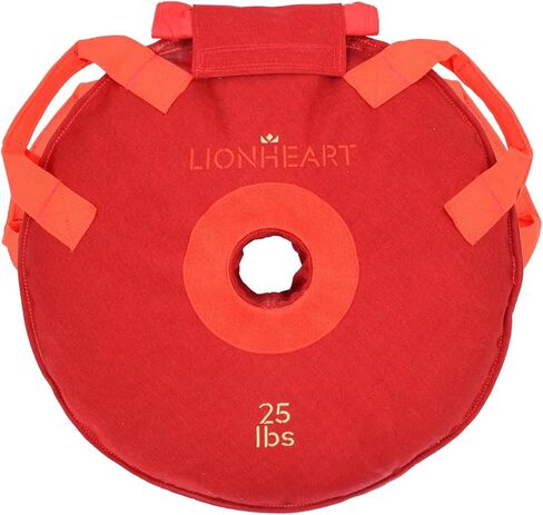 مجموعة لوحات وزن كيس الرمل من Lionheart | أكياس الرمل للتمرين | لوحات ممتصة للصدمات لصالة الألعاب الرياضية المنزلية | حقيبة رمل مناسبة للسفر للياقة البدنية وتدريب الأثقال | أطباق غير مملوءة 10، 15، 25، 35، 45 رطلاً (مجموعة من 2) in Kuwait