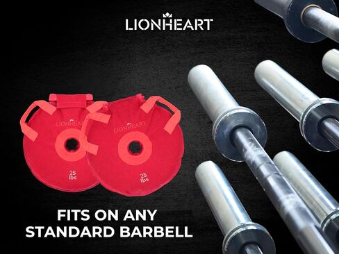 مجموعة لوحات وزن كيس الرمل من Lionheart | أكياس الرمل للتمرين | لوحات ممتصة للصدمات لصالة الألعاب الرياضية المنزلية | حقيبة رمل مناسبة للسفر للياقة البدنية وتدريب الأثقال | أطباق غير مملوءة 10، 15، 25، 35، 45 رطلاً (مجموعة من 2) in Kuwait