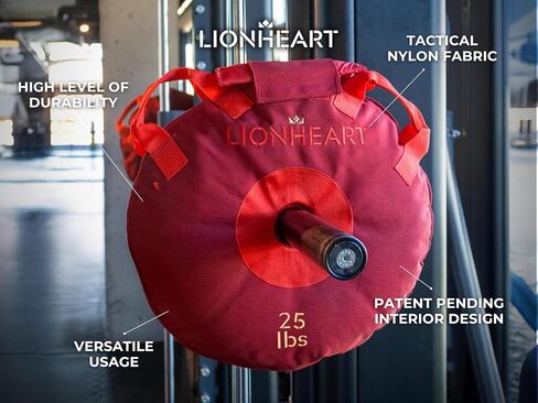 مجموعة لوحات وزن كيس الرمل من Lionheart | أكياس الرمل للتمرين | لوحات ممتصة للصدمات لصالة الألعاب الرياضية المنزلية | حقيبة رمل مناسبة للسفر للياقة البدنية وتدريب الأثقال | أطباق غير مملوءة 10، 15، 25، 35، 45 رطلاً (مجموعة من 2) in Kuwait