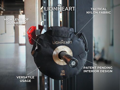 مجموعة لوحات وزن كيس الرمل من Lionheart | أكياس الرمل للتمرين | لوحات ممتصة للصدمات لصالة الألعاب الرياضية المنزلية | حقيبة رمل مناسبة للسفر للياقة البدنية وتدريب الأثقال | أطباق غير مملوءة 10، 15، 25، 35، 45 رطلاً (مجموعة من 2) in Kuwait