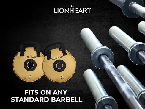 مجموعة لوحات وزن كيس الرمل من Lionheart | أكياس الرمل للتمرين | لوحات ممتصة للصدمات لصالة الألعاب الرياضية المنزلية | حقيبة رمل مناسبة للسفر للياقة البدنية وتدريب الأثقال | أطباق غير مملوءة 10، 15، 25، 35، 45 رطلاً (مجموعة من 2) in Saudi Arabia