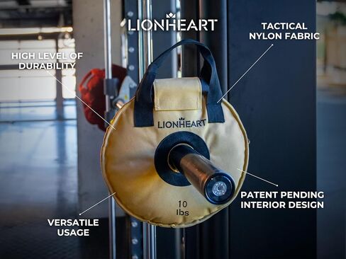 مجموعة لوحات وزن كيس الرمل من Lionheart | أكياس الرمل للتمرين | لوحات ممتصة للصدمات لصالة الألعاب الرياضية المنزلية | حقيبة رمل مناسبة للسفر للياقة البدنية وتدريب الأثقال | أطباق غير مملوءة 10، 15، 25، 35، 45 رطلاً (مجموعة من 2) in Saudi Arabia
