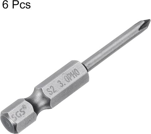 HARFINGTON 6pcs #1 Phillips Screwdriver Bit PH1 1/4" Hex Shank 6" (150mm) Long Magnetic S2 Steel Industrial Grade Screw Driver Bit Cross Head Electric Drill Bits 0.2" (5mm) Rod in Saudi Arabia