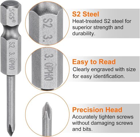 HARFINGTON 6pcs #1 Phillips Screwdriver Bit PH1 1/4" Hex Shank 6" (150mm) Long Magnetic S2 Steel Industrial Grade Screw Driver Bit Cross Head Electric Drill Bits 0.2" (5mm) Rod in Saudi Arabia