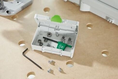 Festool 578047 OF 1010 Imperial Accessory Kit – Router Guide Rail Adapter, Copy Rings, Circle Cutting, Dust Collection, Sub-Bases & Systainer³ Storage for Precision Routing in Saudi Arabia