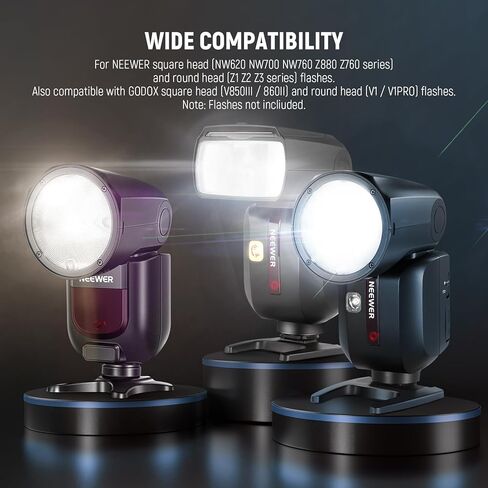 مجموعة مرشح جل بستة ألوان من NEEWER، مجموعة ملحقات فلاش مغناطيسية لـ NEEWER NW700 NW760 Z880 Square Head Speedlight & Z1 Z2 Z2PRO Z3 Z2II Camera Speedlite، حلقة المحول غير متضمنة، CRS17 in Kuwait