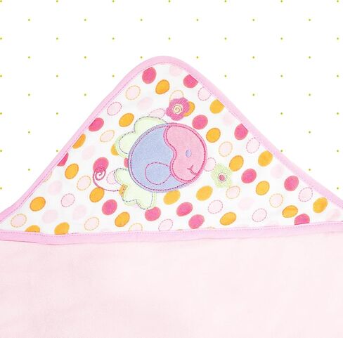 مجموعة منشفة حمام ومناشف بغطاء للرأس من سباسيلك لحديثي الولادة، منشفة أطفال تيري ناعمة و3 مناشف أطفال، أساسيات الطفل، مثالية، مقاس واحد، فراشة وردية in Kuwait