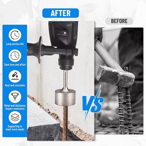 SDS Max Shank T-Post Driver, 3" Diameter Head for SDS-Max Rotary Hammers | Heavy-Duty Fence Post Pounder Compatible With Standard T Posts and Ground Rods in Saudi Arabia