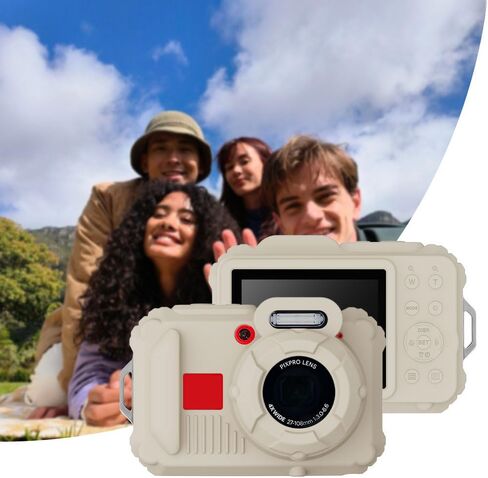حافظة سيليكون لكاميرا Kodak Pixpro wpz2 الرقمية مع غطاء عدسة قابل للإزالة وواقي شاشة وحبل لملحقات Ckodak pixpro wpz2 - (أبيض الأرز) in Kuwait