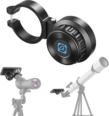 APEXEL Magnetic Telescope Phone Adapter, 45-55mm Aluminum Foldable Photo Adapter Fits All Smartphone, Universal Phone Mount for Binocular, Monocular, Microscope, Spotting Scope in Kuwait