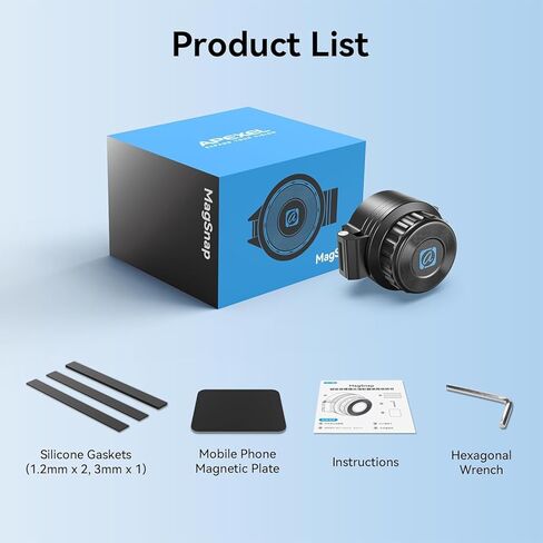 APEXEL Magnetic Telescope Phone Adapter, 45-55mm Aluminum Foldable Photo Adapter Fits All Smartphone, Universal Phone Mount for Binocular, Monocular, Microscope, Spotting Scope in Kuwait