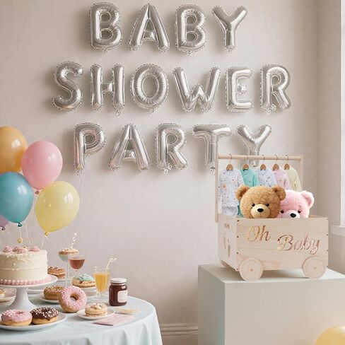 سلال هدايا استحمام الطفل، خزانة خشبية للأطفال هدية للأولاد والبنات حديثي الولادة، صندوق قفص خشبي بمقبض وعجلات، سلة ديكورات استحمام لطيفة مخصصة لحديثي الولادة in Kuwait