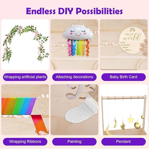 سلال هدايا استحمام الطفل، خزانة خشبية للأطفال هدية للأولاد والبنات حديثي الولادة، صندوق قفص خشبي بمقبض وعجلات، سلة ديكورات استحمام لطيفة مخصصة لحديثي الولادة in Kuwait