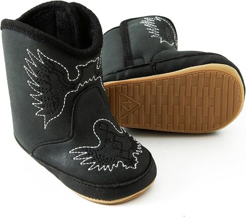Jastore Baby Cowboy Boots Western Boots Toddler Cowboy Bootie Soft Sole Non-Slip Crib Shoes for Infant Boys Girls in Saudi Arabia