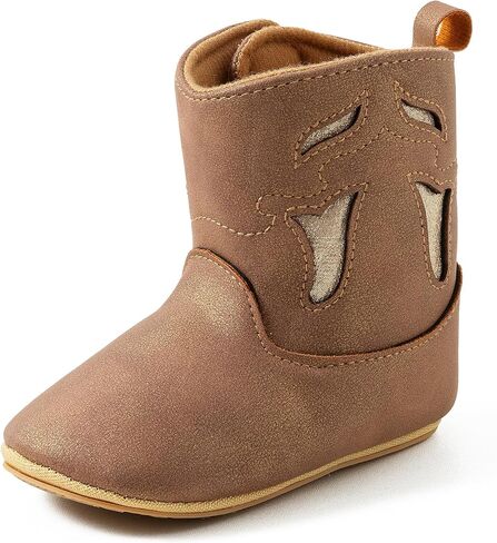 أحذية Jastore Baby Cowboy أحذية غربية للأطفال الصغار أحذية رعاة البقر بنعل ناعم غير قابلة للانزلاق أحذية سرير للرضع الأولاد والبنات in Kuwait