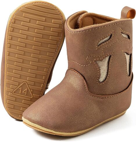 أحذية Jastore Baby Cowboy أحذية غربية للأطفال الصغار أحذية رعاة البقر بنعل ناعم غير قابلة للانزلاق أحذية سرير للرضع الأولاد والبنات in Kuwait