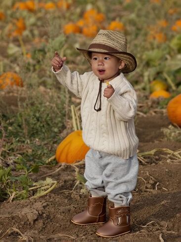 أحذية Jastore Baby Cowboy أحذية غربية للأطفال الصغار أحذية رعاة البقر بنعل ناعم غير قابلة للانزلاق أحذية سرير للرضع الأولاد والبنات in Kuwait