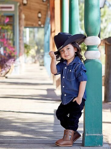 أحذية Jastore Baby Cowboy أحذية غربية للأطفال الصغار أحذية رعاة البقر بنعل ناعم غير قابلة للانزلاق أحذية سرير للرضع الأولاد والبنات in Kuwait