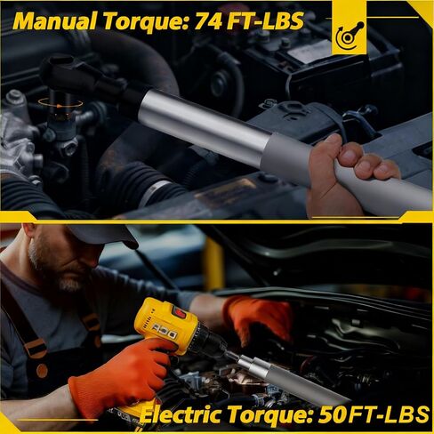 3/8" Offset Extension Wrench for Electric Drill, Impact Ratchet Extender for Tight Spaces, with 4 Adapters in Saudi Arabia