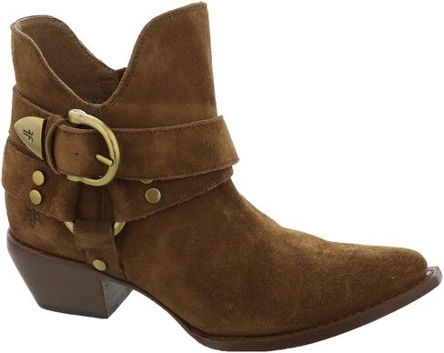 Frye Sacha Multi Strap Bootie - Women's Leather & Suede Boots, Chunky Block Heel, Vintage Style, Interior Zipper, 6" Shaft in Saudi Arabia