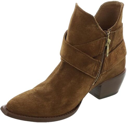 Frye Sacha Multi Strap Bootie - Women's Leather & Suede Boots, Chunky Block Heel, Vintage Style, Interior Zipper, 6" Shaft in Saudi Arabia