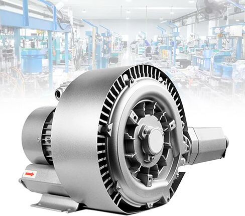Vacuum Air Pump,Electric Vortex Dual Stage Blower for Pond Oxygenation,Aluminum Heavy Duty Industrial Blower Unit in Kuwait