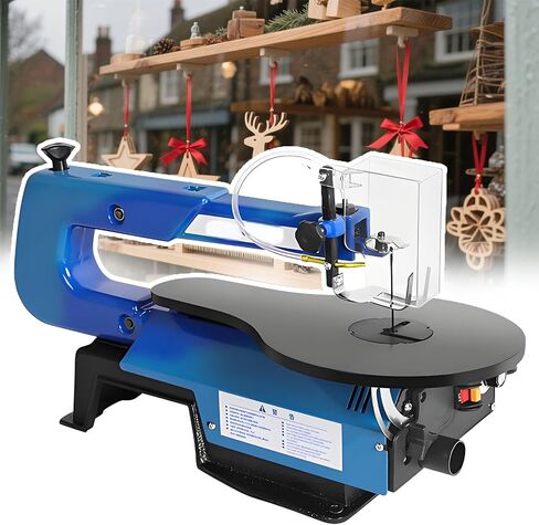 Variable Speed Desktop Scroll Saw with Safety Shield, 180w Motor and 0-45° Adjustable Table, Essential Woodworking Equipment for Workshops Scroll Saw (Basic) in Kuwait