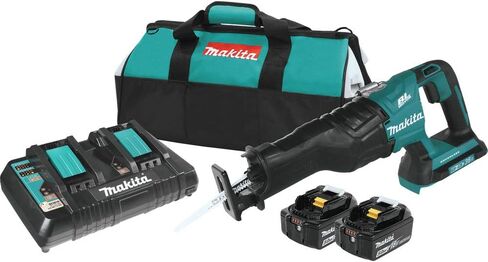 Makita XRJ06PT-R 18V X2 (36V) LXT Brushless Lithium-Ion Cordless Reciprocating Saw Kit with 2 Batteries (5 Ah) (Renewed) in Saudi Arabia