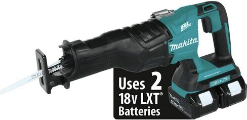 Makita XRJ06PT-R 18V X2 (36V) LXT Brushless Lithium-Ion Cordless Reciprocating Saw Kit with 2 Batteries (5 Ah) (Renewed) in Saudi Arabia