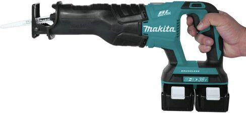 Makita XRJ06PT-R 18V X2 (36V) LXT Brushless Lithium-Ion Cordless Reciprocating Saw Kit with 2 Batteries (5 Ah) (Renewed) in Saudi Arabia
