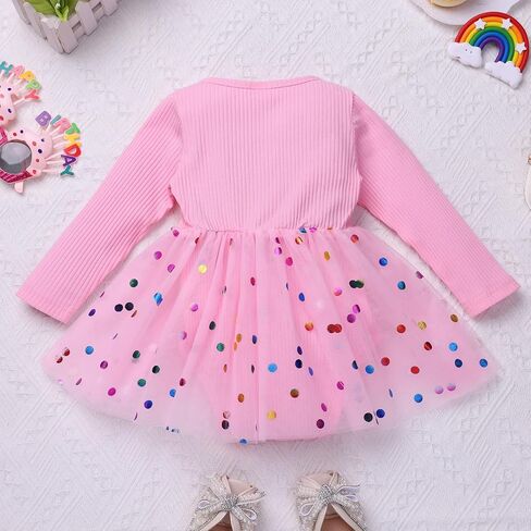 AWIBMK Half Birthday Outfits Baby Girls Snowflake Pumpkin 1/2 Long Sleeve Romper Dress Headband Photo Shoot Outfits in Saudi Arabia