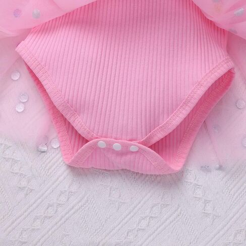 AWIBMK Half Birthday Outfits Baby Girls Snowflake Pumpkin 1/2 Long Sleeve Romper Dress Headband Photo Shoot Outfits in Saudi Arabia