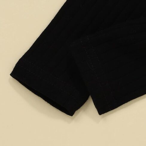 Baby Toddler Girls Boys Leggings Solid Color Elastic Waist Vertical Pattern Unisex Baby Pants 0-18 Months in Kuwait