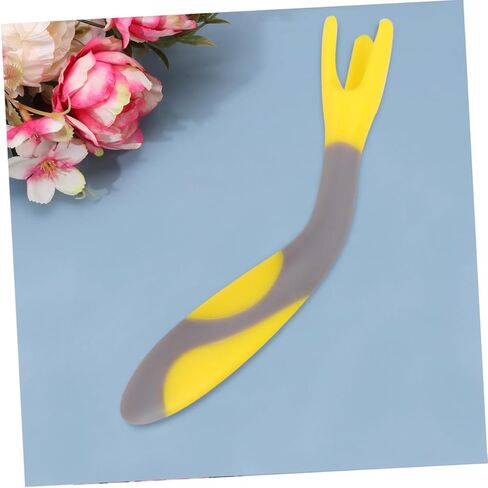 أدوات مائدة للتدريب على أدوات المائدة غير القابلة للانزلاق والشوكة والملعقة المنحنية المقاومة لدرجات الحرارة العالية باللون الأصفر الليموني، أدوات ممارسة تناول الطعام الآمنة والعملية in Kuwait