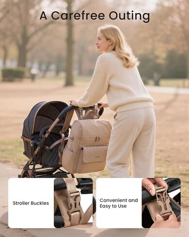 LOVEVOOK Diaper Bag Backpack, 3 in 1 Baby Bag with Changing Pad & Detachable Straps, Large Diaper Backpack for Mom Dad with Stroller Buckles, Black in Saudi Arabia