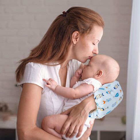 Nursing Arm Pillows for Breastfeeding,Baby Feeding Arm Pillow Portable and Washable for Travel, Soft Cotton Ergonomic Bottle Nursing Essentials（Grey Crown） in Saudi Arabia