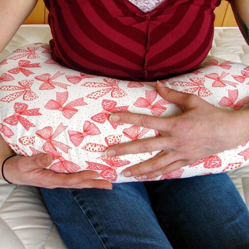 Pink Bows Baby Nursing Pillow Covers for Girl Pink Hair Bows Leopard Stripes Nursing Slipcovers for Breastfeeding Pillows Valentine Hearts Love Soft Stretchy Removable Cover for Newborn Infant in Saudi Arabia