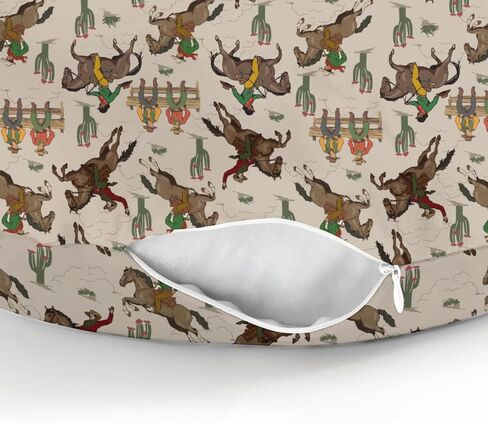 Vintage Cowboy Baby Nursing Pillow Covers for Boy Girl Western Horses Boots Hats Nursing Pillow Slipcovers for Breastfeeding Pillows Country Western Soft Stretchy Removable Covers for Newborn Infant in Saudi Arabia